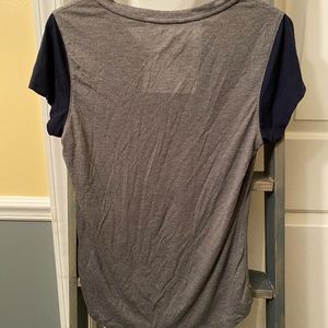 Pittsburgh Panthers University of Pitt Gray and Blue Short Sleeve T-shirt - Med